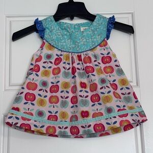 Matilda Jane Friends Forever Lucia Shabby Apple Print Girls Size 6
